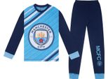 Manchester City Fc - Pigiama "Erling Haaland 9"" Con Pantaloni Lunghi Per Bambino GF762 (116) (Blu Cielo)"