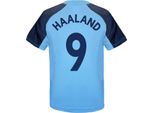 Manchester City Fc - Maglietta "Haaland"" Da Ragazzo, Poliestere GF463 (134) (Azzurro)"