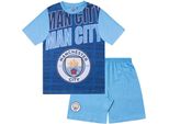 Manchester City Fc - Pigiama Con Pantaloncini "Haaland 9"" Per Ragazzi GF896 (146) (Blu Scuro)"