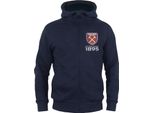 West Ham United Fc - Felpa Con Cappuccio Da Ragazzo, In Pile GF649 (134) (Blu Scuro)