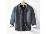 Giacca Invernale Da Uomo Con Fodera Spessa - Caldo Cappotto Invernale Da Uomo, Giacca Casual Da Uomo, Colore: Grigio, Taglia: 3XL