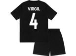 Liverpool Fc - Pigiama "Virgil"" Con Pantaloncini Da Bambino, Sublimazione GF812 (146) (Nero)"