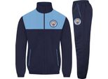 Manchester City Fc - Tuta Da Ginnastica Da Uomo, Bicolore GF966 (S) (Blu Scuro)
