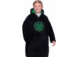 Celtic Fc - Felpa Con Cappuccio Per Bambini, Oversize GF1187 (146-164) (Nero)
