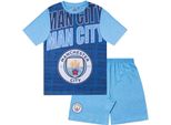 Manchester City Fc - Pigiama Con Pantaloncini Da Bambino GF891 (146) (Blu Scuro)