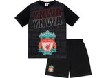 Liverpool Fc - Pigiama "Wirtz"" Con Pantaloncini Da Bambino, Sublimazione GF813 (152-158) (Nero)"