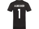 Liverpool Fc - Maglietta "A.Becker 1"" Da Ragazzo, Poliestere GF438 (134) (Nero/Rosso)"
