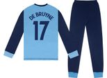 Manchester City Fc - Pigiama "Kevin De Bruyne 17"" Con Pantaloni Lunghi Per Bambino GF783 (140) (Blu Cielo)"