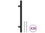 Maniglie Per Mobili 20 Pz. Nero 128 Mm Acciaio Inox