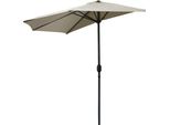 3.08 Demi Parasol Mezzo Ombrellone - Ca. 2,7 X 1,35 M - Ombrellone Mezzo Giro - Colore: Taupe