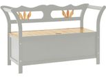 Syfax™ Panca Grigia 107X45X75,5 Cm Legno Massello Di Abete