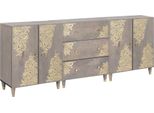 Syfax™ Set Di Armadi Da Bagno 3 Pcs Grigio E Oro 180 X 33 X 75 Cm