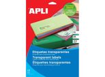 Etichette Inkjet In Poliestere Trasparente Apli / 210X297 Mm / Bordi Diritti - 10 Fogli.