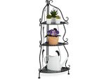 Scaffale Angolare In Metallo Relaxdays Con 3 Ripiani