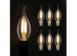 Zmh 6 Lampadine Led Edison Vintage E14 Led Clear 2700K Bianco Caldo Equivalente A Lampadina A Incandescenza