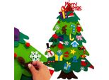 Albero Di Natale In Feltro Con Ornamenti Autoadesivi Albero Di Natale Creativo