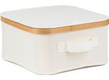 Contenitore G21 30 X 30 X 15 Cm, Bambù Con Coperchio, Beige