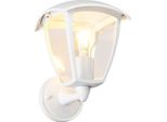 Applique Da Esterno, Alluminio, Bianco, Attacco E27, IP44, H 24Cm