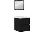Syfax™ Set Di Mobili Per Il Bagno 2 Pcs Rovere Nero E Bianco