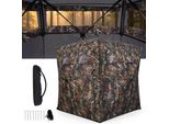 Costway Tenda Da Caccia A 360°, Rifugio Da Caccia Pop-Up Per 2-3 Persone Con Finestra Scorrevole Silenziosa E Borsa Per Il Trasporto, Tenda Mimetica Da Caccia, Mimetico