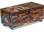 Syfax™ Tavolino Da Caffè Baule Legno Massello Di Recupero 80X40X35 Cm