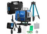 Livella Laser Professionale 4D 360°, Verde, 16 Linee, Con Treppiede E 2 Batterie