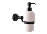 SlezáK-Rav Distributore Di Sapone Liquido In Ceramica, Nero Opaco Accessorio Per Il Bagno Morava Retro, Colore: Nero Opaco