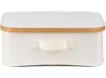 Contenitore G21 40 X 30 X 15 Cm, Bambù Con Coperchio, Beige