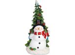 Magichome Decorazione Natalizia, Pupazzo Di Neve Con Albero, 9,5X10X20 Cm