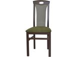 4-FußStuhl, GrüN (GrüN, Nussbaum Nachbildung, GrüN), B:45Cm H:95Cm T:48Cm, Hofmann Living AND More, StüHle