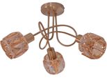 NÄVe Led Deckenleuchte "Josefa", Gold (Altgoldfarben), 3, H: 24Cm, 1 Stk., Leuchten, E14 Max. 40W, Leuchtmittel Wechselbar, Gold, Led Deckenleuchte