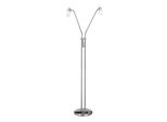 Just Light Stehlampe "Max Led", Silber (Silberfarben), 2, Ø 25Cm H: 110Cm, 1 Stk., Leuchten, Wechselbares Led Leuchtmittel, Stehlampe