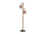 Just Light Stehlampe "Tribu", Grau (Taupe), 2, 1 Stk., Leuchten, Exklusivee27, Schalter, Schnurschalter, Getrennt Schaltbar, Stehlampe