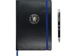 Chelsea Fc - Taccuino E Penna Crest, A5 GF227 (Taglia Unica) (Nero)