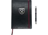 West Ham United Fc - Taccuino E Penna Con Stemma, A5 GF234 (Taglia Unica) (Nero)
