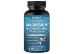 Magnesio Glicinato+Zinco+Vitamina D3+Vitamina B6 (120 Capsule) Integratore Alimentare, Ossa, Articolazioni, Cervello, Nervi, Salute Del Cuore