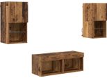 Syfax™ Mobiletti Tv Da Parete 4 Pcs Legno Vecchio Legno Multistrato