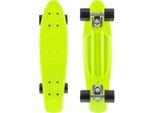 Skateboard STAR-SKATEBOARD, grün (neongrün, schwarz), Skateboards, Kinder, Kicktail
