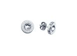 Paar Ohrstecker Tommy Hilfiger "Schmuck Edelstahl Ohrschmuck Ohrringe Holiday Trend", Silber (Edelstahlfarben, Kristallweiß), Ohrringe, Damen, 9Mm, Edelstahl, Mit Kristallstein