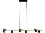 NÄVe Pendelleuchte "Frida", Schwarz, 6, H: 120Cm, 1 Stk., Leuchten, 6Flg., GU10, Strahler Schwarz Matt, Messing, HöHe 120Cm, LäNge 115Cm, Pendelleuchte