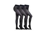 Feinstrumpfhose CAMANO Strumpfhose 3er Pack, Damen, Gr. 38/40, blau (navy), 83% Polyamid 17% Elasthan, Strumpfhosen Feinstrumpfhose