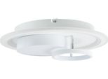 Brilliant Led Deckenleuchte "Sigune", Weiß, 1, Ø 40Cm H: 10,5Cm, 1 Stk., Leuchten, Ø 40 Cm, Dimmbar, Cct, 4800 Lm, Fernbedienung, Metall, Weiß/Schwarz, Led Deckenleuchte