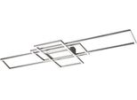 Trio Leuchten Led Deckenleuchte "Mila", Grau (Nickelfarben), H: 6,5Cm, Leuchten, Deckenlampe Inkl. Fernbedienung, Dimmbar, 3000 - 6500K, 105Xx42X6,5 Cm, Led Deckenleuchte
