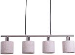 NÄVe Pendelleuchte "Maron", Beige (Natur), 4, 1 Stk., Leuchten, HäNge-, Stoffpendelleuchte, L: 71,5Cm, 4Xe14 Max. 40W, Metall/Textil, Pendelleuchte