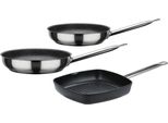 Pfannen-Set Gsw "Le Chef Profi", Silber (Silberfarben, Schwarz), Ø:28Cm, Pfannen, Induktion