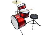 Kinderschlagzeug CLIFTON Junior Drum, rot, schwarz, Schlaginstrumente, KinderB:60cm H:58cm, B:60cm H:58cm