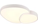 Trio Leuchten Led Deckenleuchte "Rise, Led Deckenlampe 45W 5300 Lumen Warmweiß Bis Kaltweiß 2700-6500K", Weiß (Weiß Matt), 1, H: 11,5Cm, 1 Stk., Leuchten, Fernbedienung Dimmbar Memoryfunktion Nachtlicht Cct Lichtfarbe WäHlbar, Led Deckenleuchte
