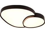 Trio Leuchten Led Deckenleuchte "Rise, Led Deckenlampe 45W 5300 Lumen Warmweiß Bis Kaltweiß 2700-6500K", Schwarz (Schwarz Matt), 1, H: 11,5Cm, 1 Stk., Leuchten, Fernbedienung Dimmbar Memoryfunktion Nachtlicht Cct Lichtfarbe WäHlbar, Led Deckenleuchte