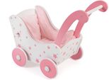 Puppenwagen CHIC2000 "Aus Holz", Pink (Stars Pink), Puppenwagen, Kinderb:31Cm H:45Cm T:55Cm, Mitteldichte Faserplatte (Mdf), B:31Cm H:45Cm T:55Cm
