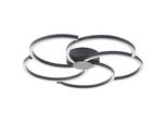 Brilliant Led Deckenleuchte "Fico", Schwarz, Ø 57Cm H: 6Cm, 1 Stk., Leuchten, Ø 57 Cm, 3300 Lm, 3000 K, 3-Stufen-Dimmbar, Aluminium, Schwarz, Led Deckenleuchte